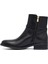 Kadın Siyah Fermuarlı Deri Bot 25WFD281418 2