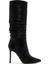Kadın Siyah Yüksek Ince Topuklu Deri Çizme 25WFD120518 1