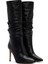 Kadın Siyah Yüksek Ince Topuklu Deri Çizme 25WFD120518 5