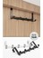 Mat Siyah Dayanıklı Metal Kapı Arkası Askılık – Dekoratif Seri, 29x7,5x6,5 cm Pratik Ev Düzeni Aksesuarı 2