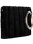 Kadın Siyah Zincir Askılı Peluş Portföy Çanta 25WBD2208PH 5