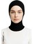 Boyunluklu Spor Bone | Siyah Tesettür Hijab • Geçmeli Hazır Bone • Rahat ve Şık Penye Kullanım 1