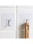 1 Adet Şeffaf Yapışkanlı Askı Metal Uçlu Güçlü Banyo Mutfak Kapı Askısı 4