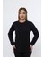 Kadın Uzun Kollu Düz Siyah Renk Tshırt 1