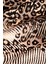 Krem Zebra Leopar Desen Twill Ipek Eşarp 4