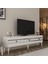 Lennora 180 cm Tv Sehpası (Alt Modül) Beyaz-Gümüş 2