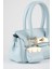 Kadın Kasa Bebe Mavi Charm Hediyeli Tasarım Çevirme Kilit Kapama El Kol ve Omuz Çantası 1