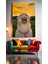 Çiçekli Şapşal Köpek Portre Ev Duvar Salon Güzellik Salonu Ofis Dükkan Dekarasyon Kanvas Tablo 1