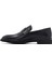 Erkek Siyah Deri Klasik Loafer 25WFD620918 2