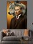 Kurt ve Mustafa Kemal Atatürk Portresi Dekoratif Kanvas - Mdf Ahşap Tablo 1