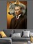 Kurt ve Mustafa Kemal Atatürk Portresi Dekoratif Kanvas - Mdf Ahşap Tablo 4