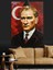Kırmızı Fonlu Yağlıboya Mustafa Kemal Atatürk Dekoratif Kanvas - Mdf Ahşap Tablo 3