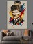 Geometrik Desenli Mustafa Kemal Atatürk Dekoratif Kanvas - Mdf Ahşap Tablo 2
