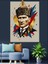Geometrik Desenli Mustafa Kemal Atatürk Dekoratif Kanvas - Mdf Ahşap Tablo 3