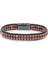 Mestore Kırmızı Jasper & Hematit Çelik Örgülü Deri Bileklik 31682B22D6 1