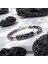 Mestore Snowy Obsidian Doğaltaş Çelik Halat ve Çelik Klipsli Bileklik 31682B19D2 3