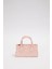 Pembe Ayarlanabilir Kilit Detaylı El Çantası 2