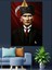Kırmızı Bayrakve Mustafa Kemal Atatürk Dekoratif Kanvas - Mdf Ahşap Tablo 2