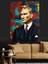 Fırça Darbeli Mustafa Kemal Atatürk Portresi Dekoratif Kanvas - Mdf Ahşap Tablo 4