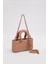 Pembe Zincir Aksesuarlı Kapitone El Çantası 2