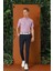 Slim Fit Yan Cepli Düz Esnek Casual Lacivert Pantolon P 1144 2