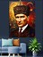 Fırça Darbeli Mustafa Kemal Atatürk Portresi Dekoratif Kanvas - Mdf Ahşap Tablo 3