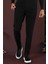 P 1130 Slim Fit Siyah Spor Pantolon 4
