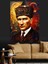 Fırça Darbeli Mustafa Kemal Atatürk Portresi Dekoratif Kanvas - Mdf Ahşap Tablo 4