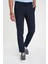 Comfort Fit Beli Lastikli Tek Pileli Dokulu Lacivert Pantolon P 1193 2