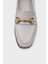 Hakiki Deri Metal Tokalı Kadın Loafer Ayakkabı 6