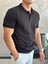 Erkek Slim Fit Pamuklu Polo Yaka Tshirt Siyah ECA017 2