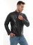 Hakiki Deri Mont Ceket Siyah Slim Fit 1