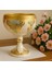 Dekoratif Cam Kase Vazo Şekerlik Gondol – Osmanlı ve Barok Motifli, 3 gr Saf Altın Işlemeli 7