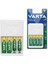 Varta Plug Aa/aaa Kalem Pil Şarj Cihazı Aleti - 4 Adet 2100MAH Aa Hr6 Nı-Mh Şarj Edilebilir Pil Hediyeli 1