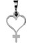 925 Ayar Gümüş Kolye Kalp Anahtarı SM9052 2