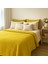 Müslin %100 Pamuk Çift Kişilik 4 Katlı Hardal Sarısı Renk Yatak Örtüsü 240X230 Cm. 1