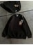 Bisiklet Yaka Baskılı Sweatshirt - Siyah 1