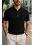 Erkek Kısa Kollu Yakalı Önden Düğmeli Triko Bluz 1