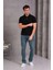 Erkek Slim Fit Pamuklu Yumuşak Doku Nefes Alan Kumaş Yakalı Tişört 3