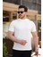 Erkek Ince Çizgi Dokulu Kısa Kollu T-Shirt 1