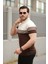 Erkek Yakalı Parça Renk Kısa Kollu T-Shirt 2