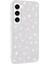 Galaxy S23 Kılıf Parlak Taşlı Tasarım Ecrz Pırlanta Kapak-Beyaz 1