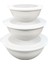 Lunar Kapaklı Kase 3lü Set 3lt 2lt 1lt Beyaz 2
