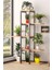 Metal Dekoratif 5 Raflı Metal Çiçeklik Saksı Standı Saksılık Atlantikçam Retro Kahverengi 110 cm M 1