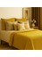 Müslin %100 Pamuk Çift Kişilik 4 Katlı Hardal Sarısı Renk Yatak Örtüsü 240X230 Cm. 3
