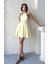 Şerit Askılı Fit & Flare Dokulu Mini Elbise 1