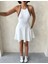Şerit Askılı Fit & Flare Dokulu Mini Elbise 5