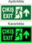 Fotolümen ( Fosforlu ) Çıkış Exit Yukarı Yön Levhası 1