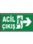 Fosforlu Acil Çıkış Levhası - Fotolümenli - Sağ Yön 1