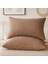 4 Katlı Müslin Kahverengi Renk 50X70 Cm. %100 Pamuklu 2 Adet Yastık Kılıfı 1